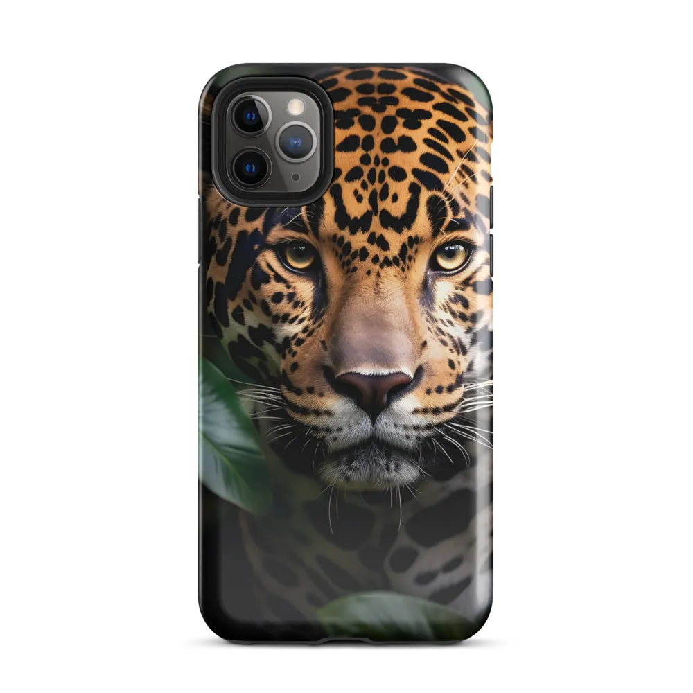 The Intensity of Nature: A Jaguar’s Gaze | Phone Case |  11 Pro Max | Tough Case | Glossy