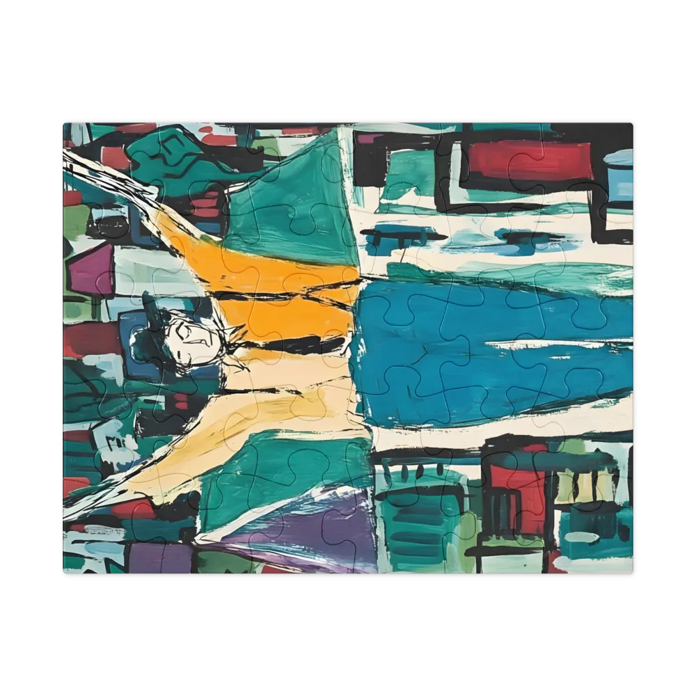 Open-Arm Figure 
 Jigsaw Puzzle in Tin Box