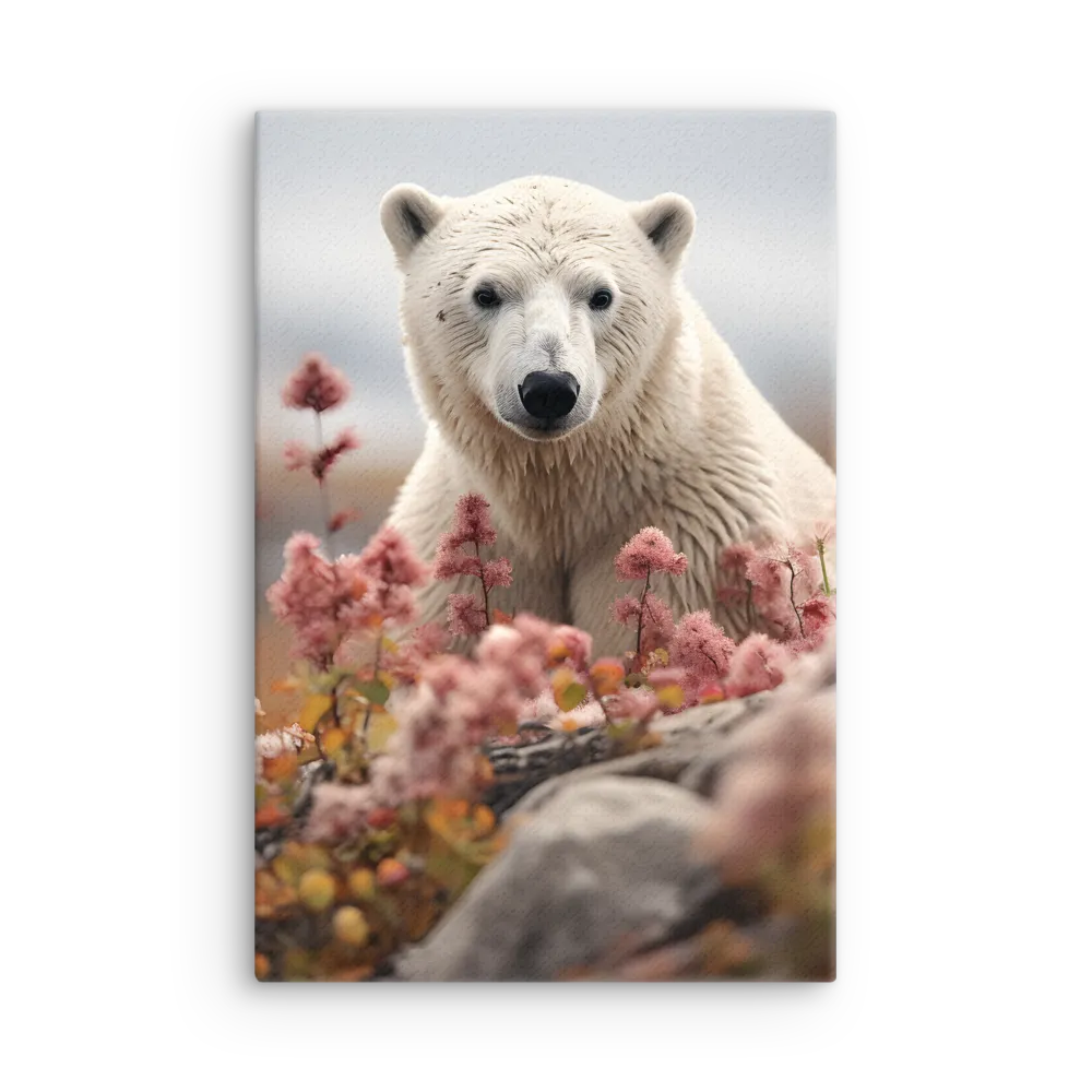 Curiosity Among Blooms: The Polar Bear