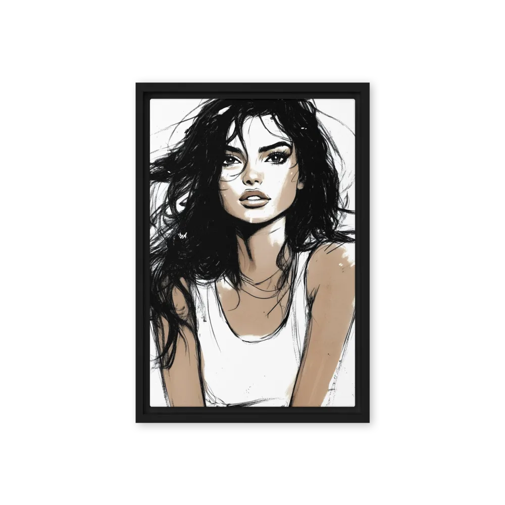 Whispers of Elegance | Canvas with Black Frame | 12″×18″