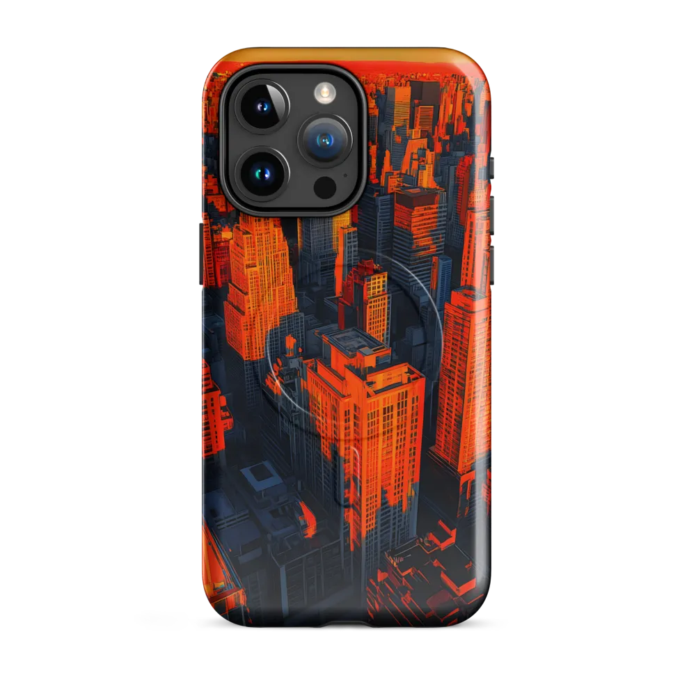 Urban Dawn: A Digital Ode to Skyscrapers | Phone Case |  15 Pro Max | MagSafe® Tough Case | Glossy