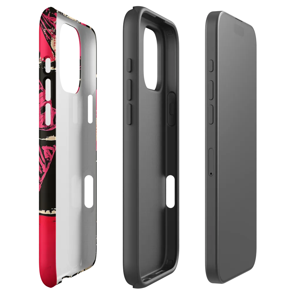 Geometric Symphony in Pink and Black