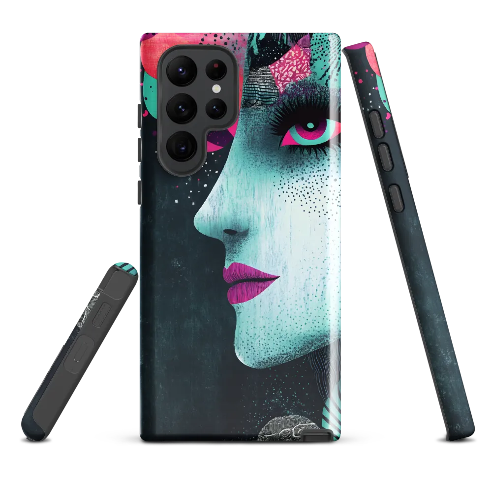 Mystical Beauty in Blue and Pink | Phone Case |  S22 Ultra | Tough Case | Glossy