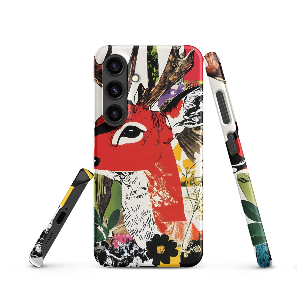 Vibrant Harmony: The Deer in Nature | Phone Case |  S24 | Snap Case | Matte