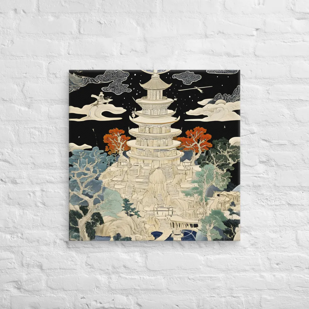 Whispers of the Pagoda | Canvas | 26″×26″