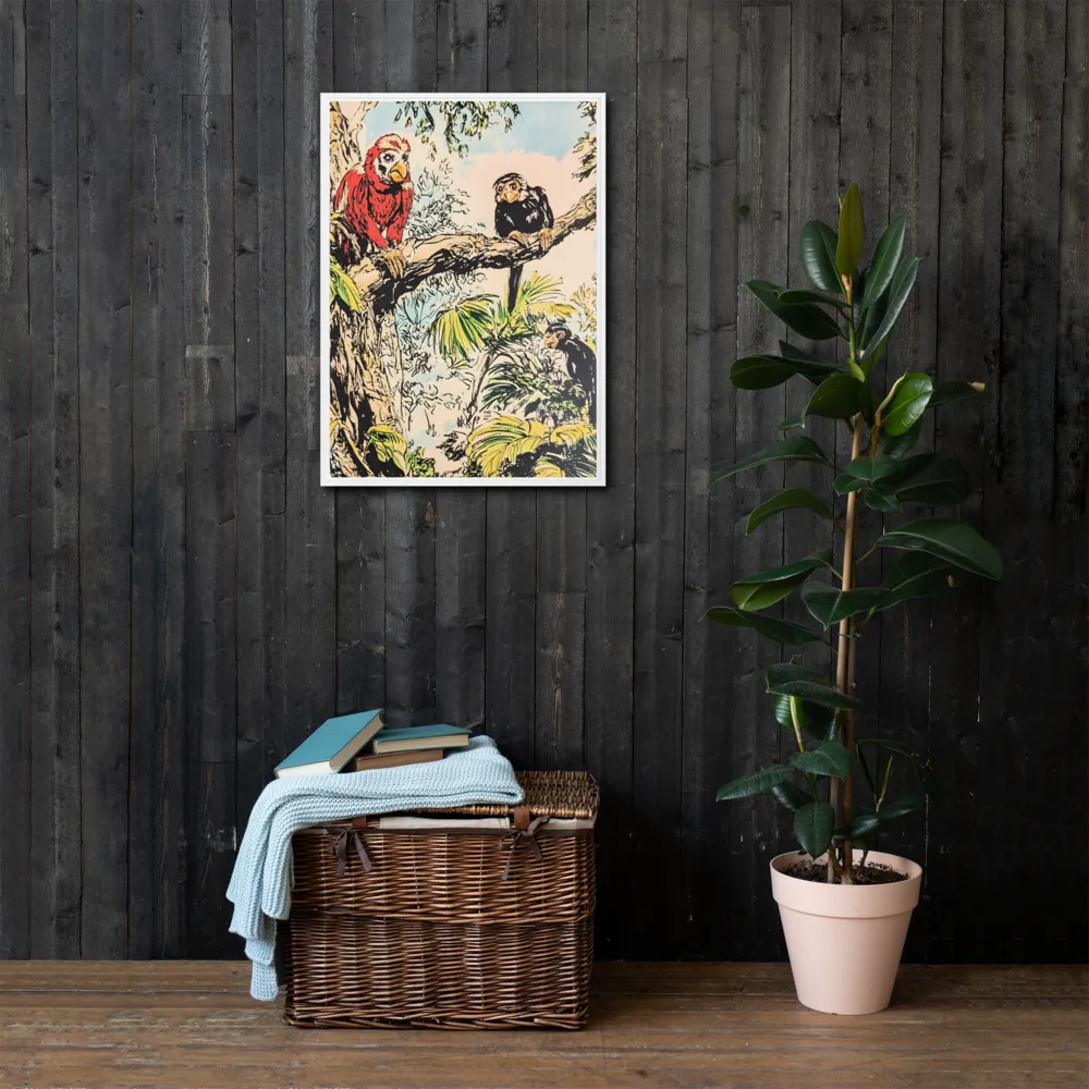 Jungle Harmony | Canvas with White Frame | 20″×28″