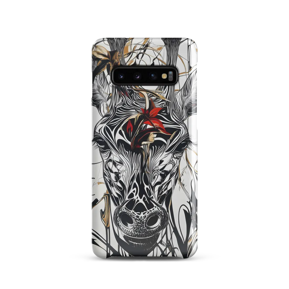 Floral Elegance: The Giraffe's Portrait