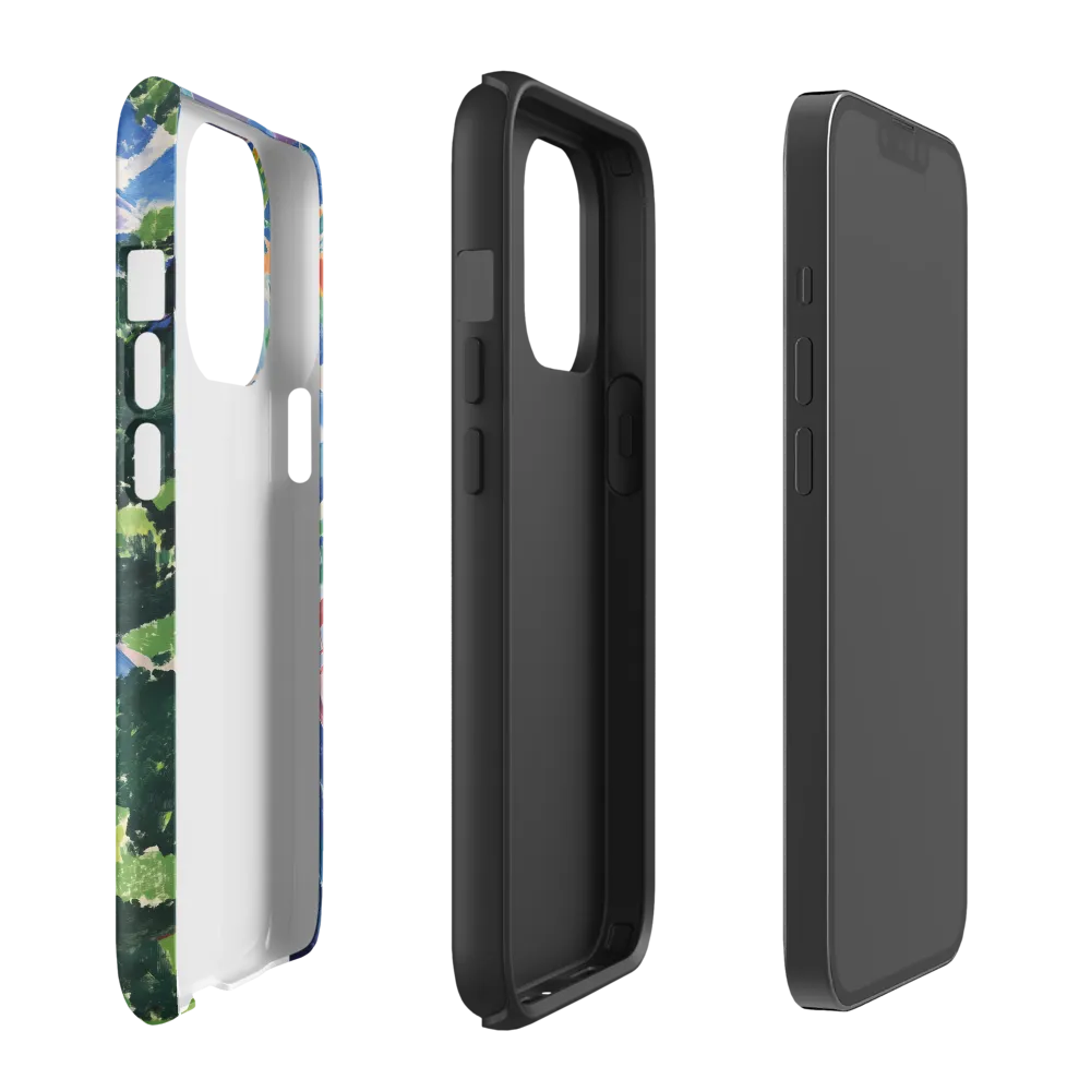 Elysium: A Soaring Figure Amidst Colorful Landscapes | Phone Case |  13 Pro | Tough Case | Matte