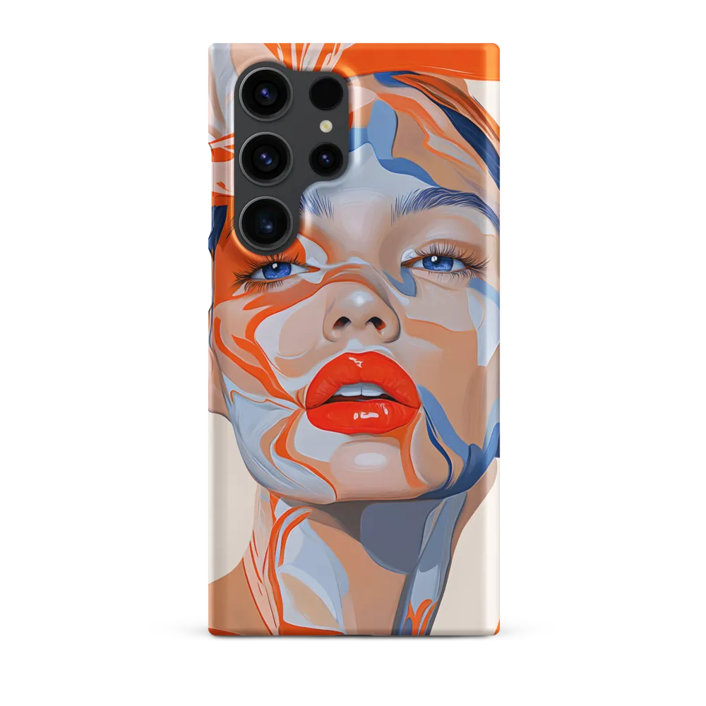 Chromatic Veils — Portrait in Orange and Blue