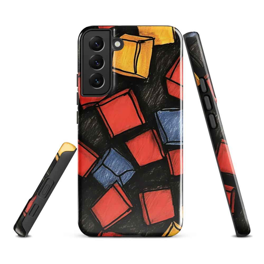 Vibrant Geometry in Motion | Phone Case |  S22 Plus | Tough Case | Glossy