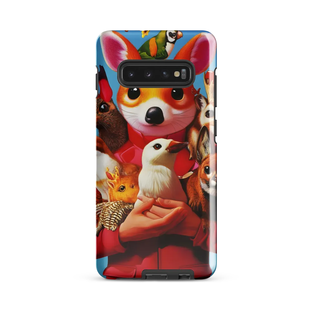 Harmony in Whimsy: A Modern Animal Ensemble | Phone Case |  S10 Plus | Tough Case | Glossy