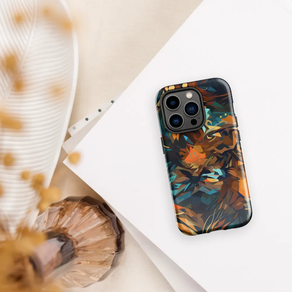 Wild Symphony: Abstract Tigers | Phone Case |  14 Pro | Tough Case | Glossy