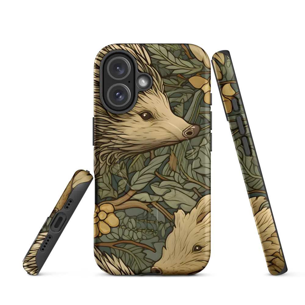 Whimsical Hedgehog Garden | Phone Case |  16 | MagSafe® Tough Case | Matte