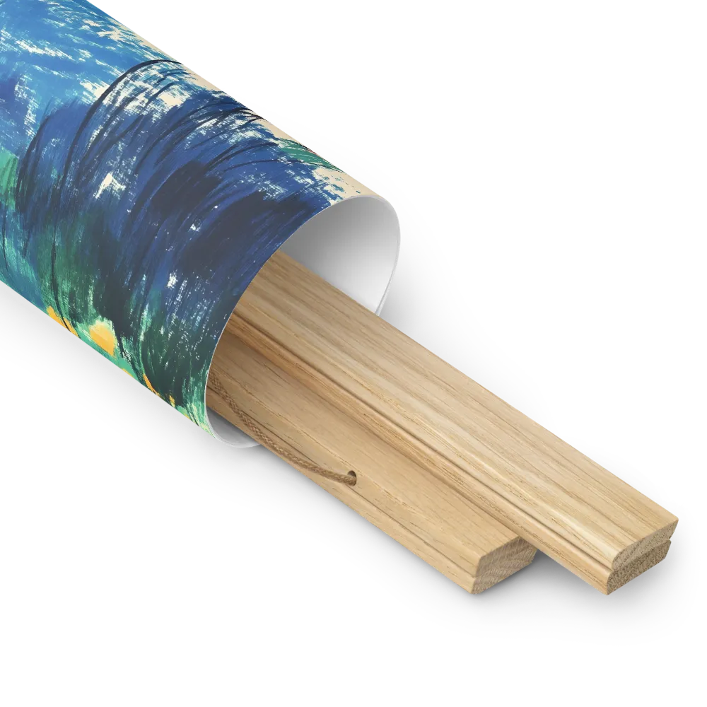 Whispers of Tranquility | Poster With Oak Wood Hanger | 10″×10″