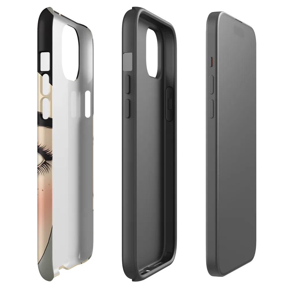 Serenity Captured: A Modern Portrait | Phone Case |  15 Plus | Tough Case | Matte