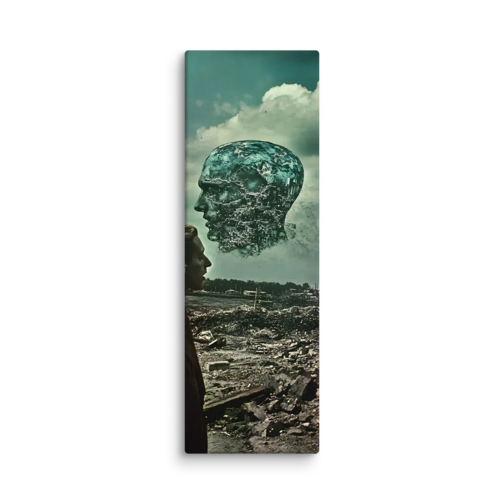 Ethereal Reflections: Identity in a Fragmented World | Canvas | 12″×36″