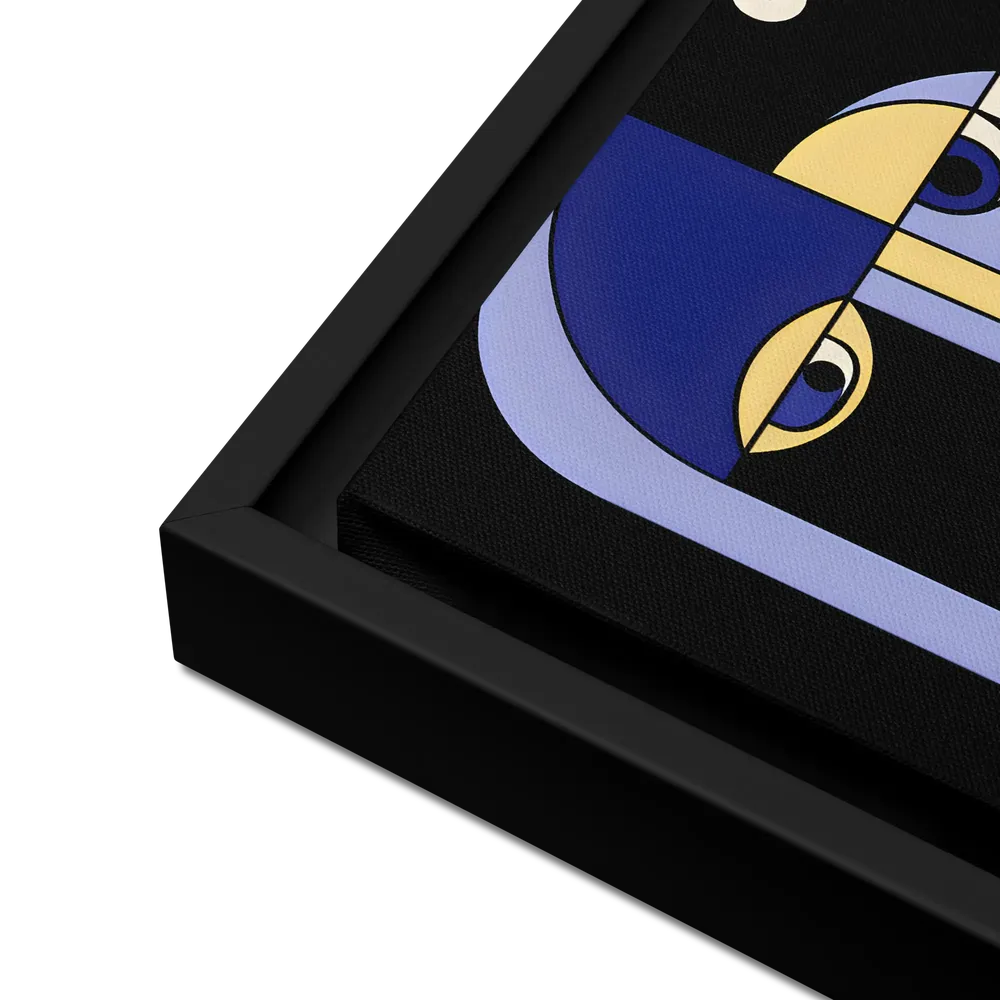 Geometric Portrait 
 Canvas with Black Frame | 12″x 12″