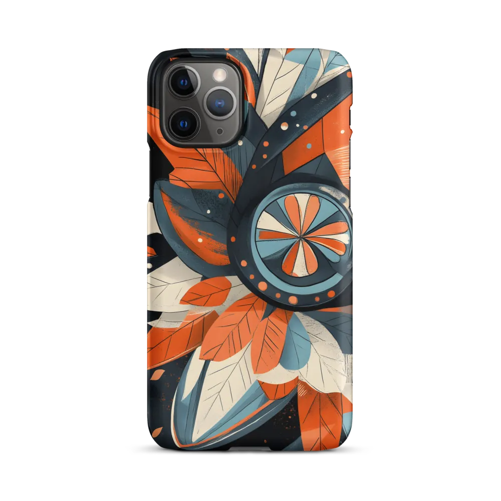 Floral Symphony in Orange and Teal