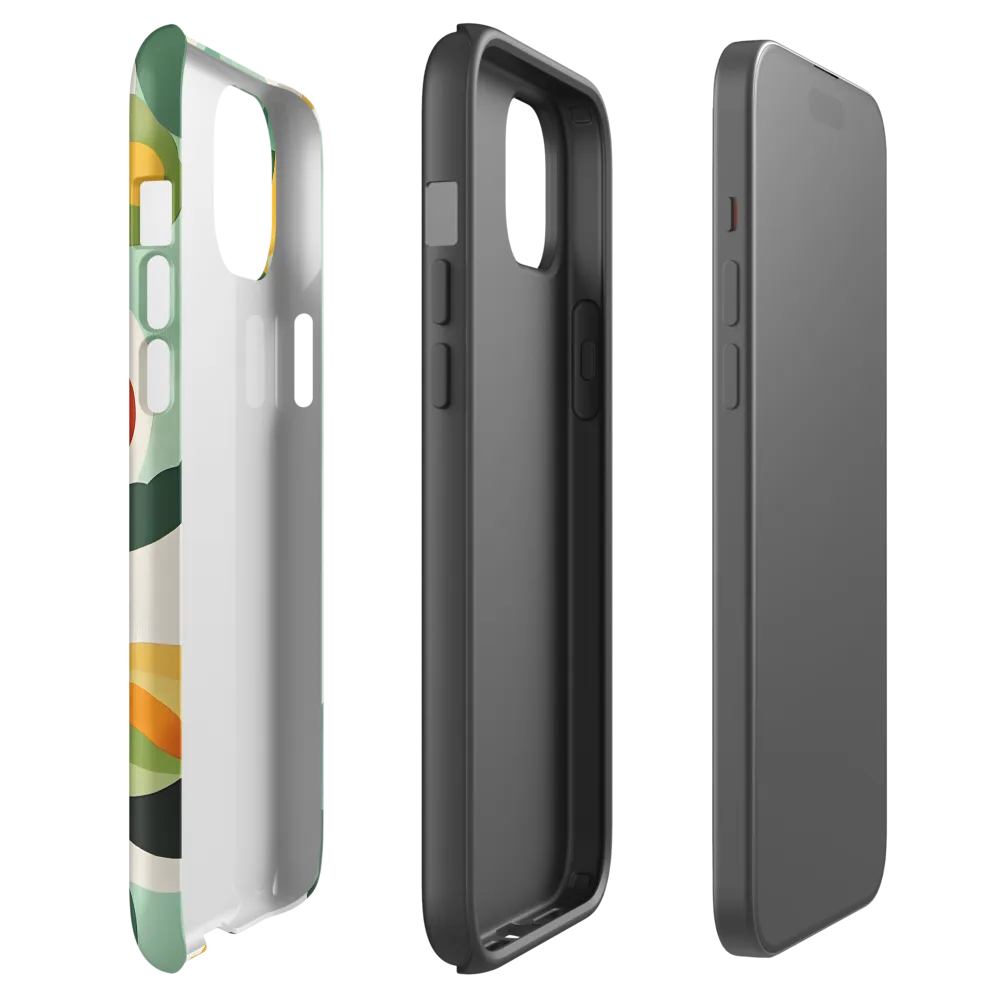 Harmony in Shapes: A Playful Abstract Design | Phone Case |  15 Plus | Tough Case | Matte