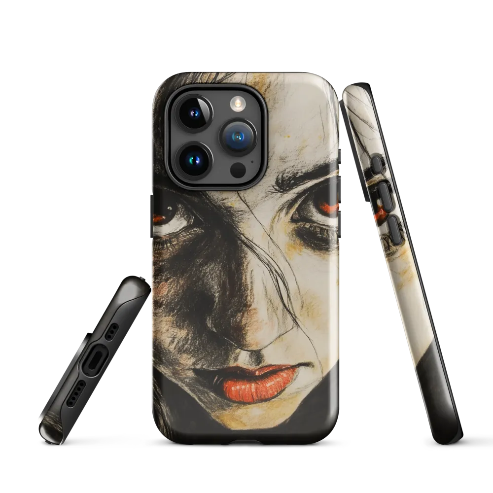 Gaze of Intensity | Phone Case |  15 Pro | Tough Case | Glossy