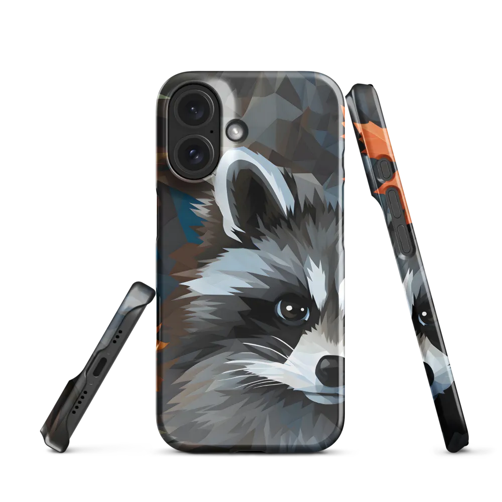 Whispers of Autumn: The Raccoon's Gaze | Phone Case |  16 | Snap Case | Glossy