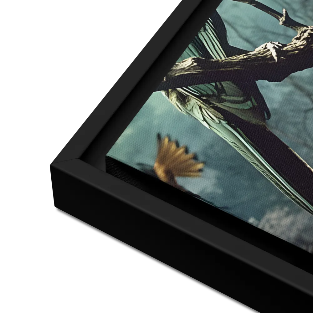 Whispers of the Avian Realm | Canvas with Black Frame | 16″×20″
