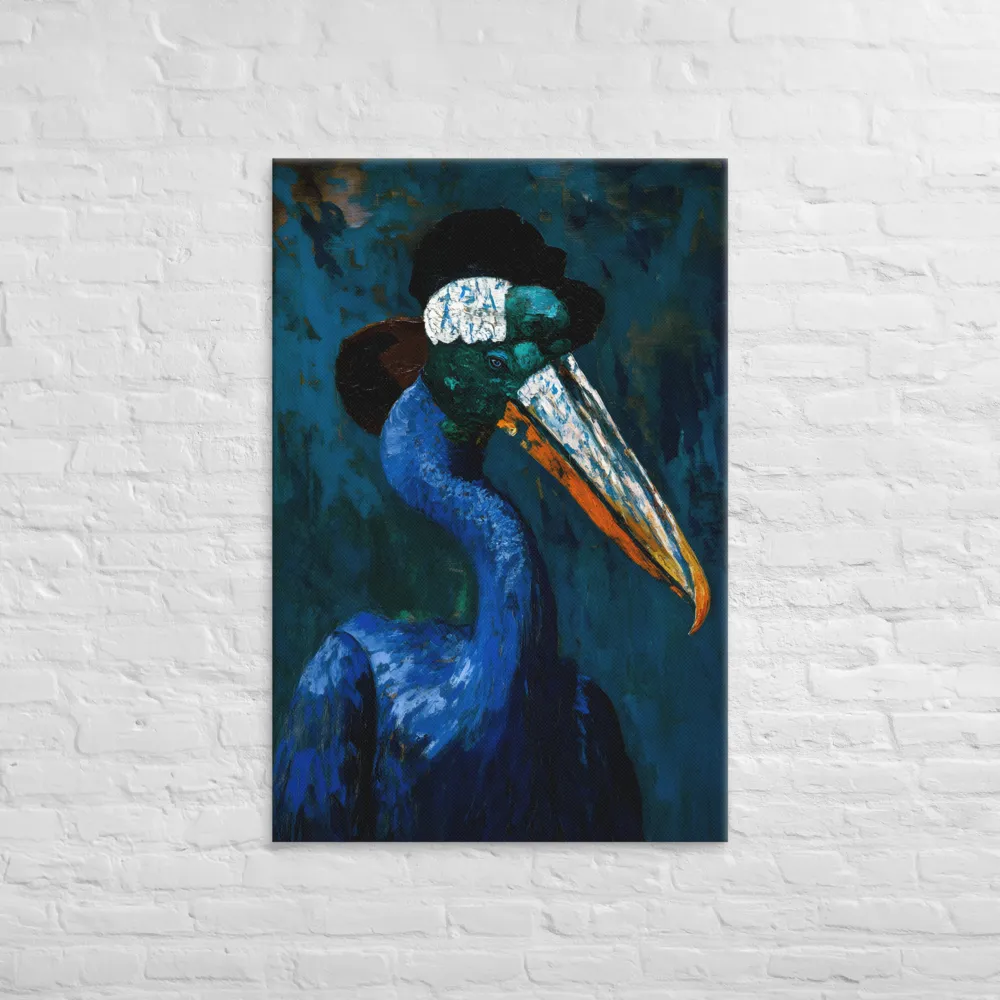 Majestic Absurdity: The Hat-Wearing Bird | Canvas | 32″×48″