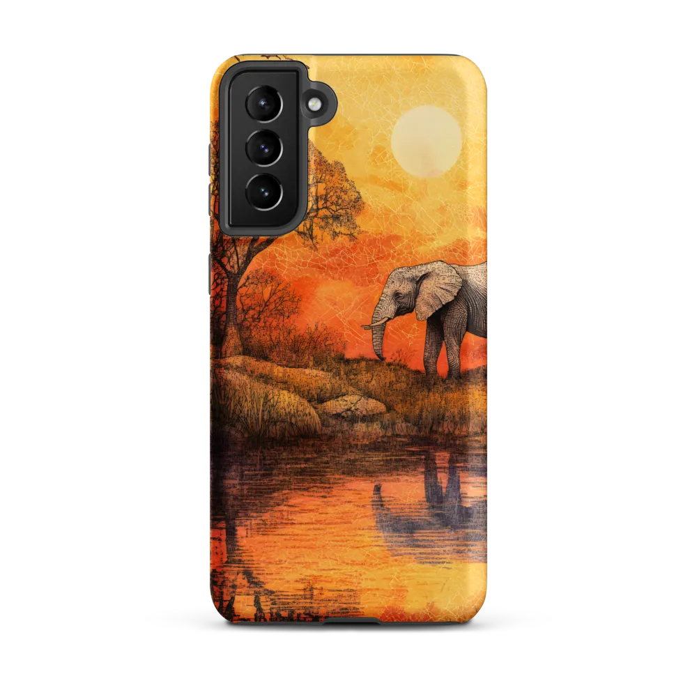 Elephant's Serenity at Dusk