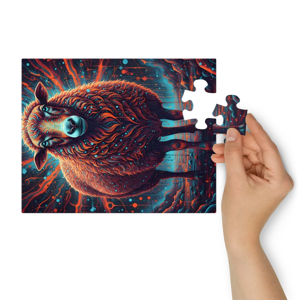 Luminous Sheep 
 Jigsaw Puzzle in Tin Box