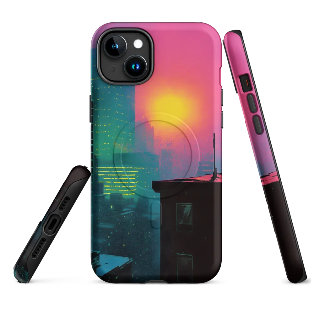 Neon Horizon | Phone Case |  15 Plus | MagSafe® Tough Case | Matte