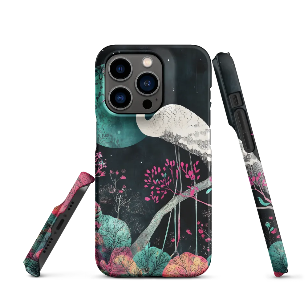 Ethereal Presence: Heron in a Floral Dreamscape