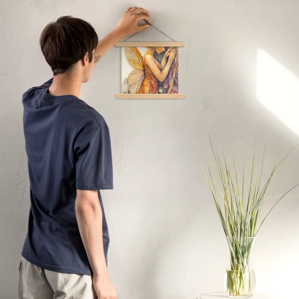 Whispers of the Frosted Meadow | Poster With Oak Wood Hanger | 10″×10″