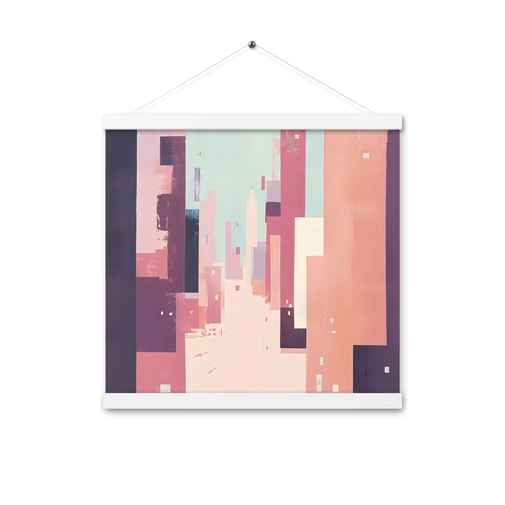 Tranquil Cityscape | Poster With White Wood Hanger | 16″×16″