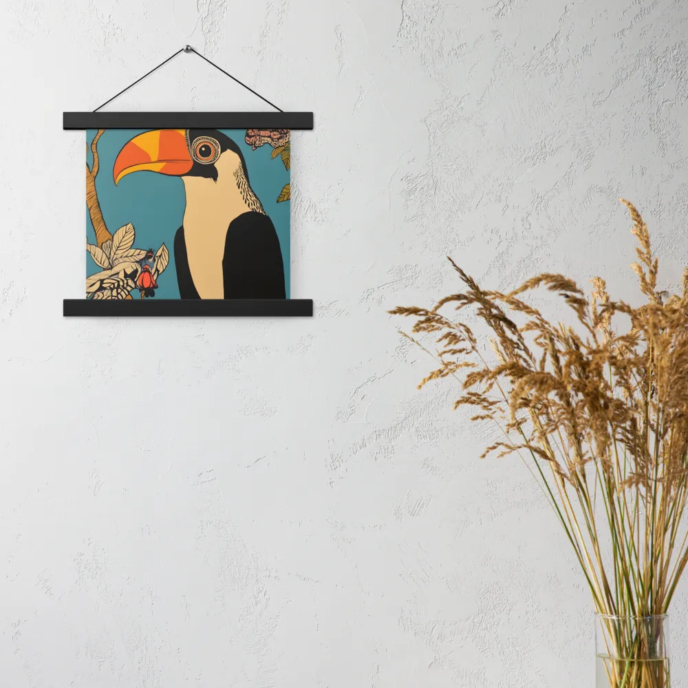 Tropical Majesty: The Toucan at Rest | Poster With Black Wood Hanger | 10″×10″