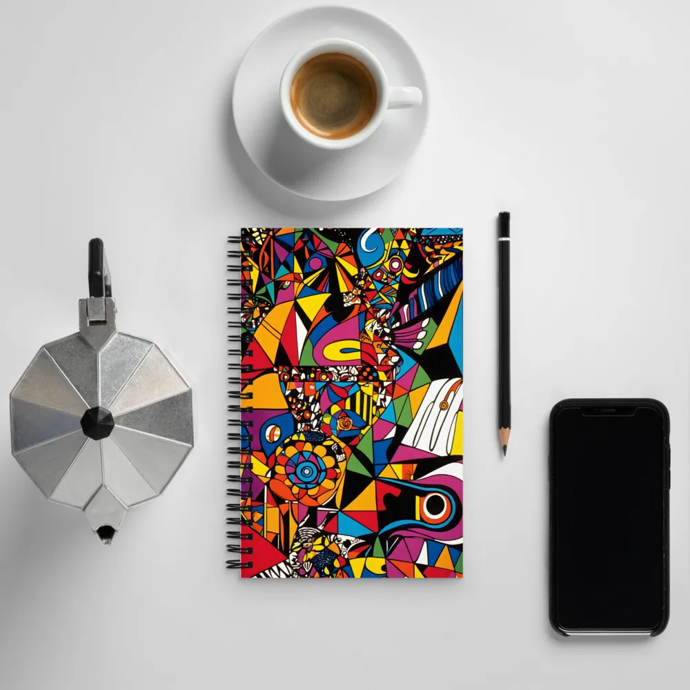 Geometric Dreams in Vivid Colors | Spiral Notebook