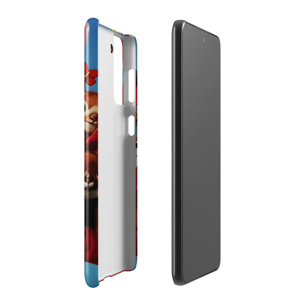 Harmony in Whimsy: A Modern Animal Ensemble | Phone Case |  S21 Plus | Snap Case | Glossy