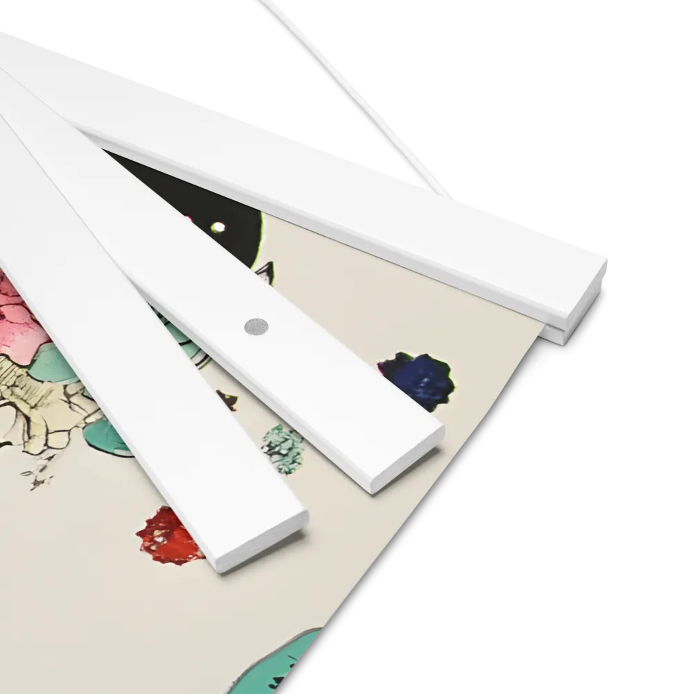 Whimsical Garden Reverie | Poster With White Wood Hanger | 16″×16″
