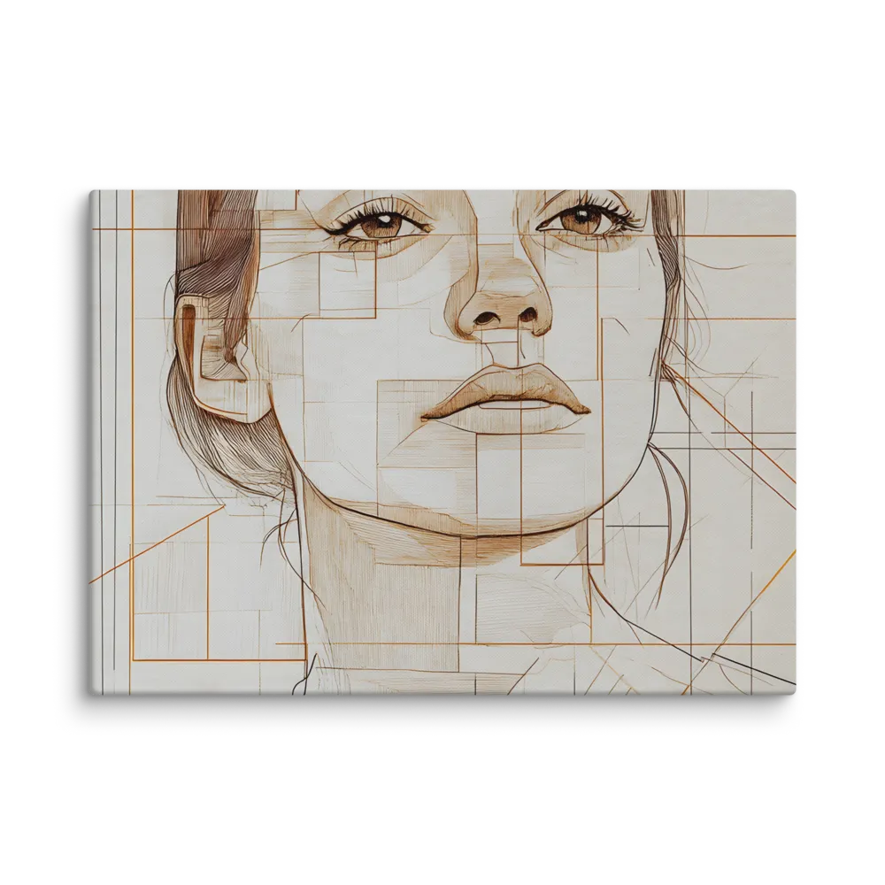 Geometric Serenity: A Minimalist Portrait