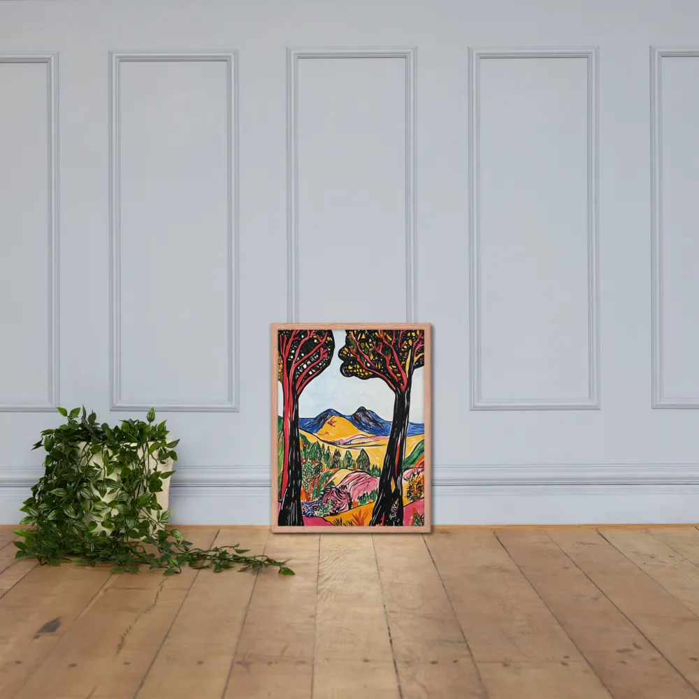 Vibrant Nature's Embrace | Poster with Red oak Frame | 18″×24″