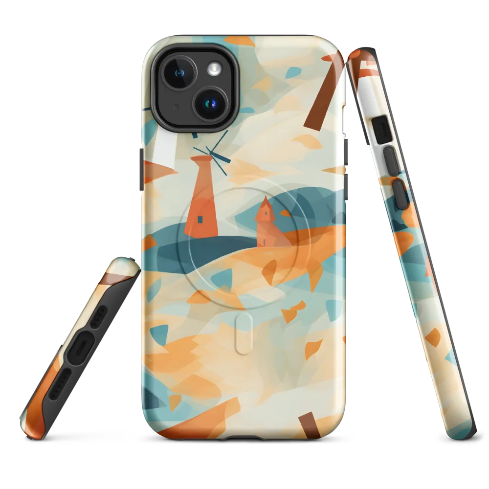 Whimsical Windmills in a Tranquil Landscape