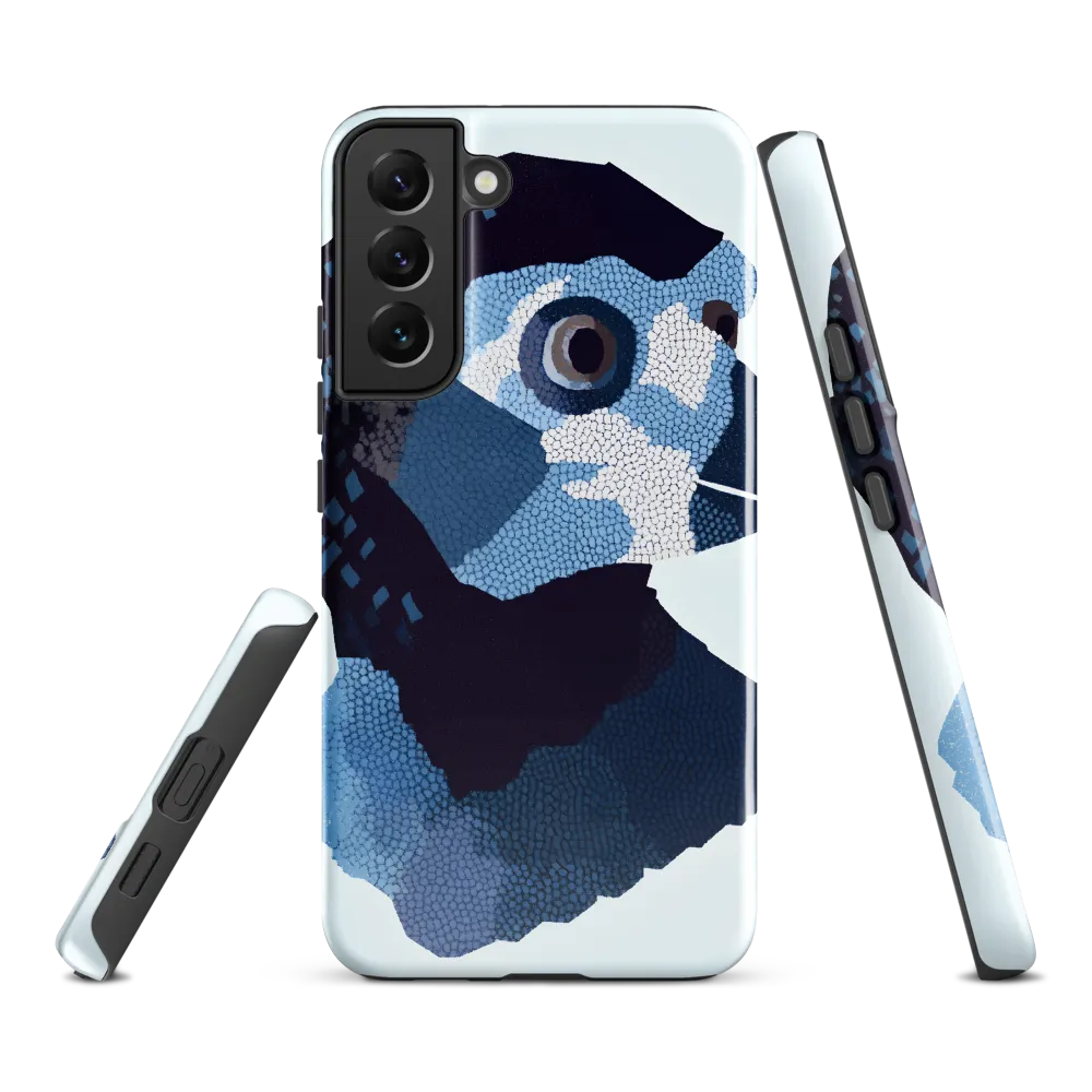 Abstract Avian Portrait in Blue