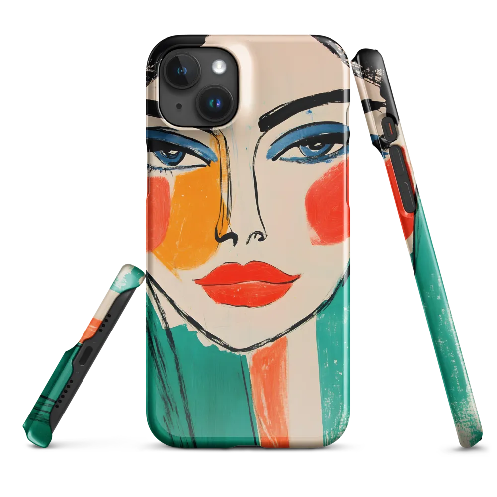 Vivid Portrait of a Modern Muse | Phone Case |  15 Plus | Snap Case | Glossy