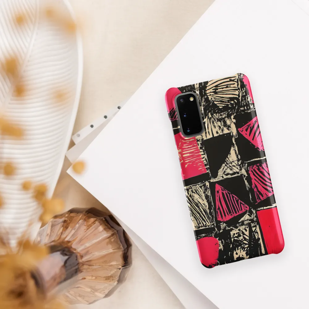 Geometric Symphony in Pink and Black