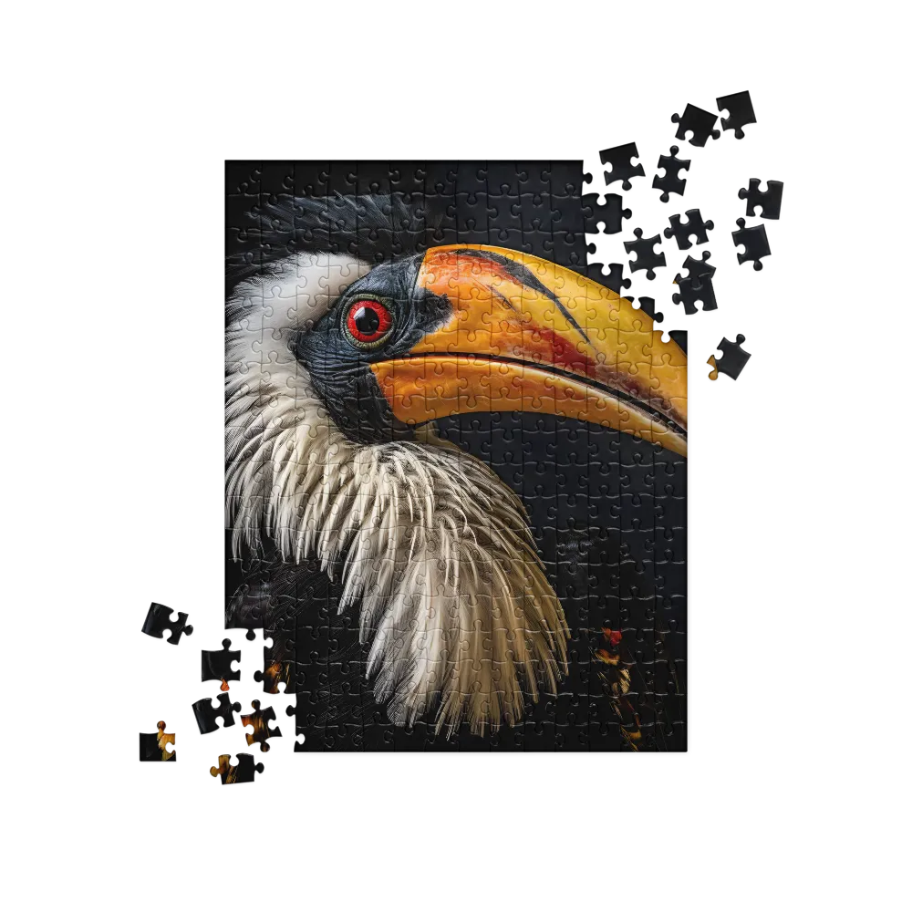 Majestic Hornbill Portrait | Jigsaw Puzzle | 252/520 pieces