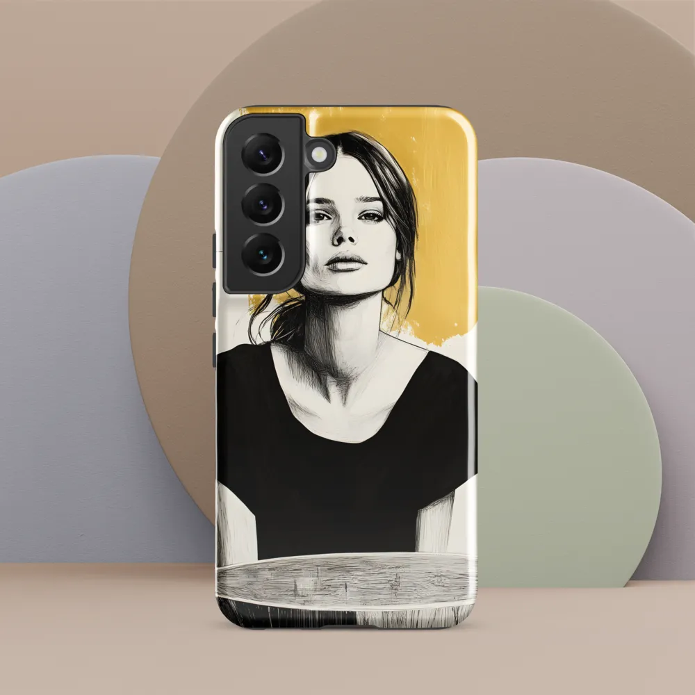 Golden Serenity: A Minimalist Portrait