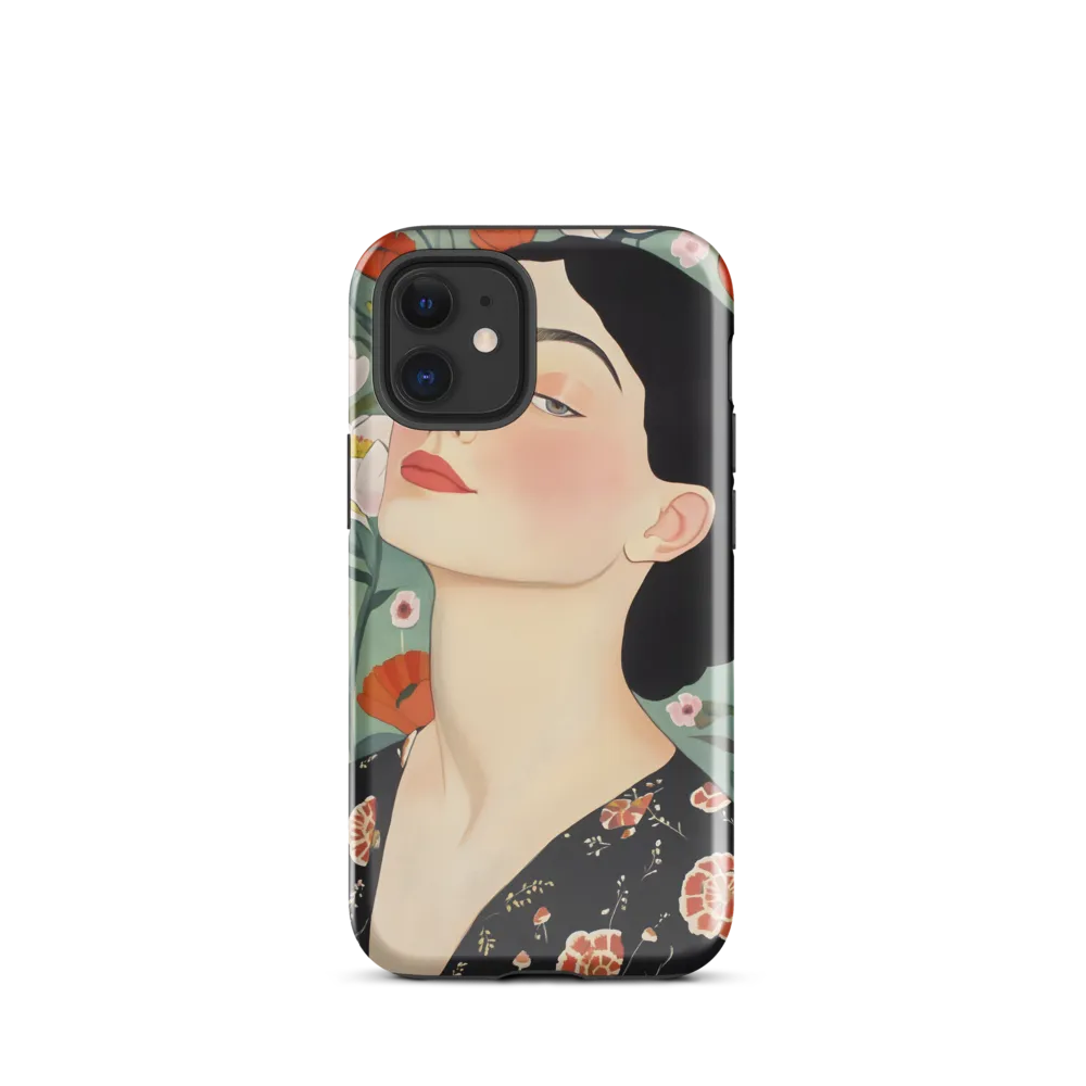 Elegance in Bloom | Phone Case |  12 mini | Tough Case | Glossy