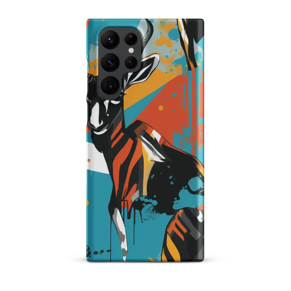 Dynamic Antelope in Vivid Abstract