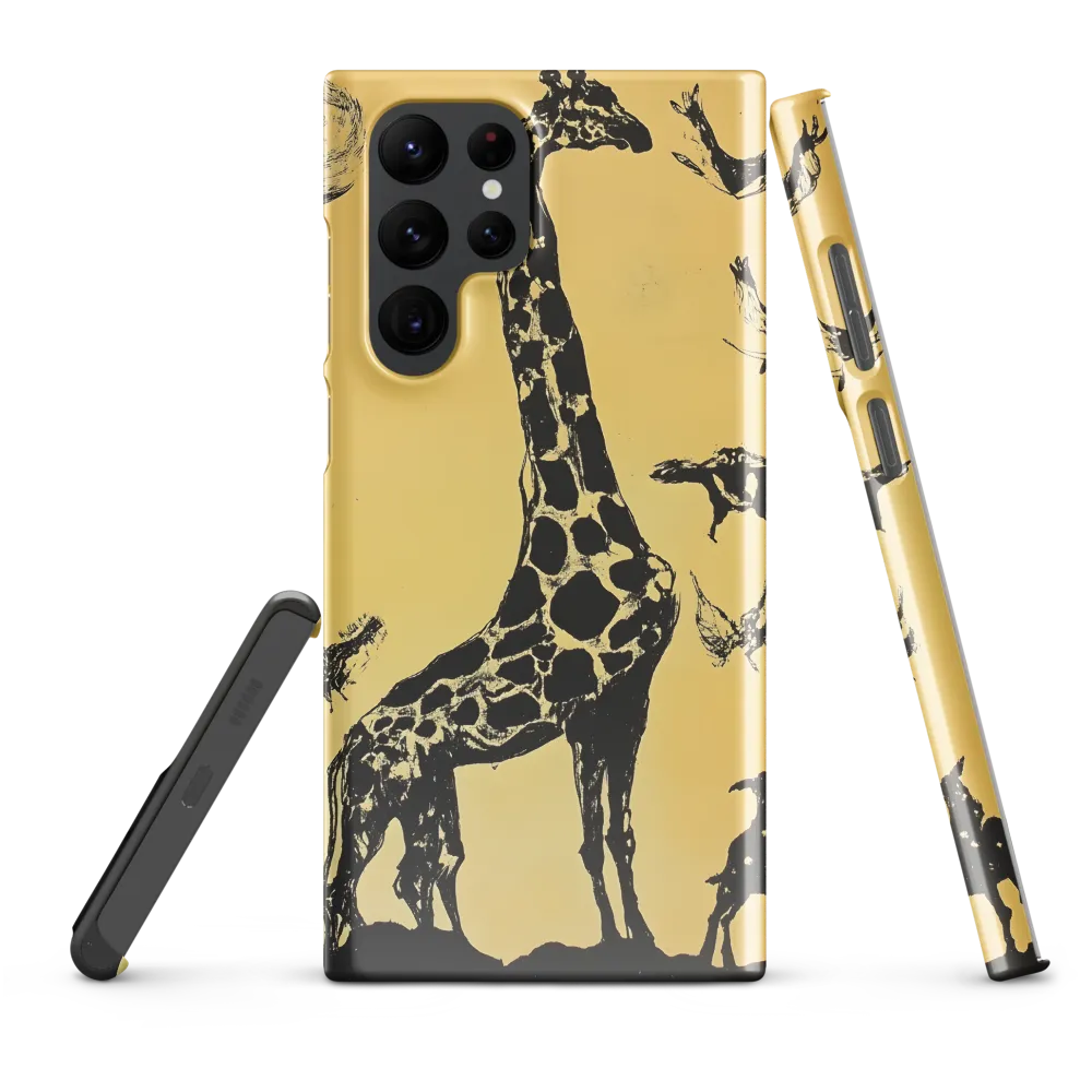 Whimsical Harmony of Giraffe and Birds