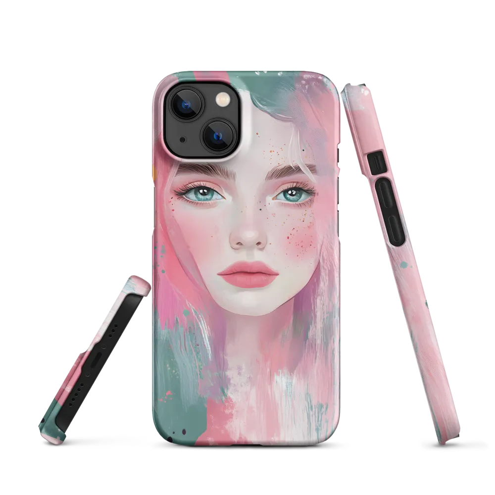 Dreamy Serenity: A Contemporary Portrait | Phone Case |  13 | Snap Case | Matte