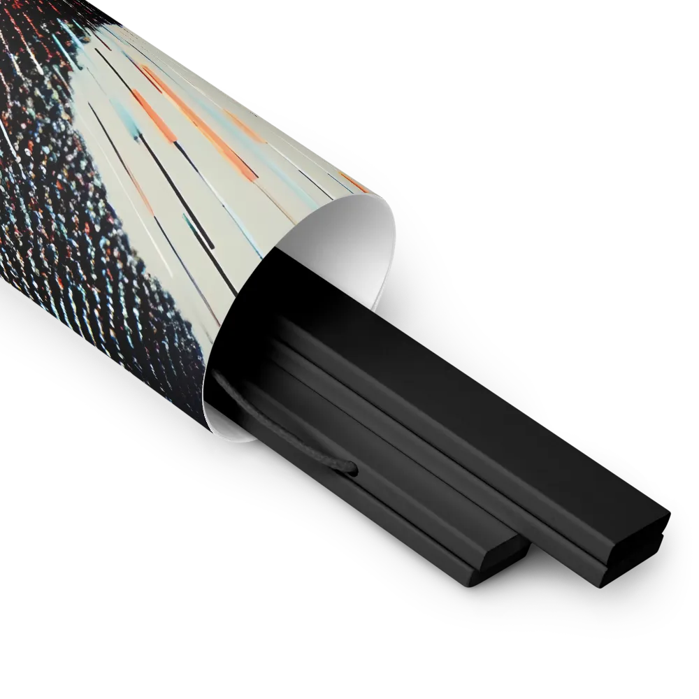 Radiant Reflection: An Abstract Journey of Thought | Poster With Black Wood Hanger | 16″×16″